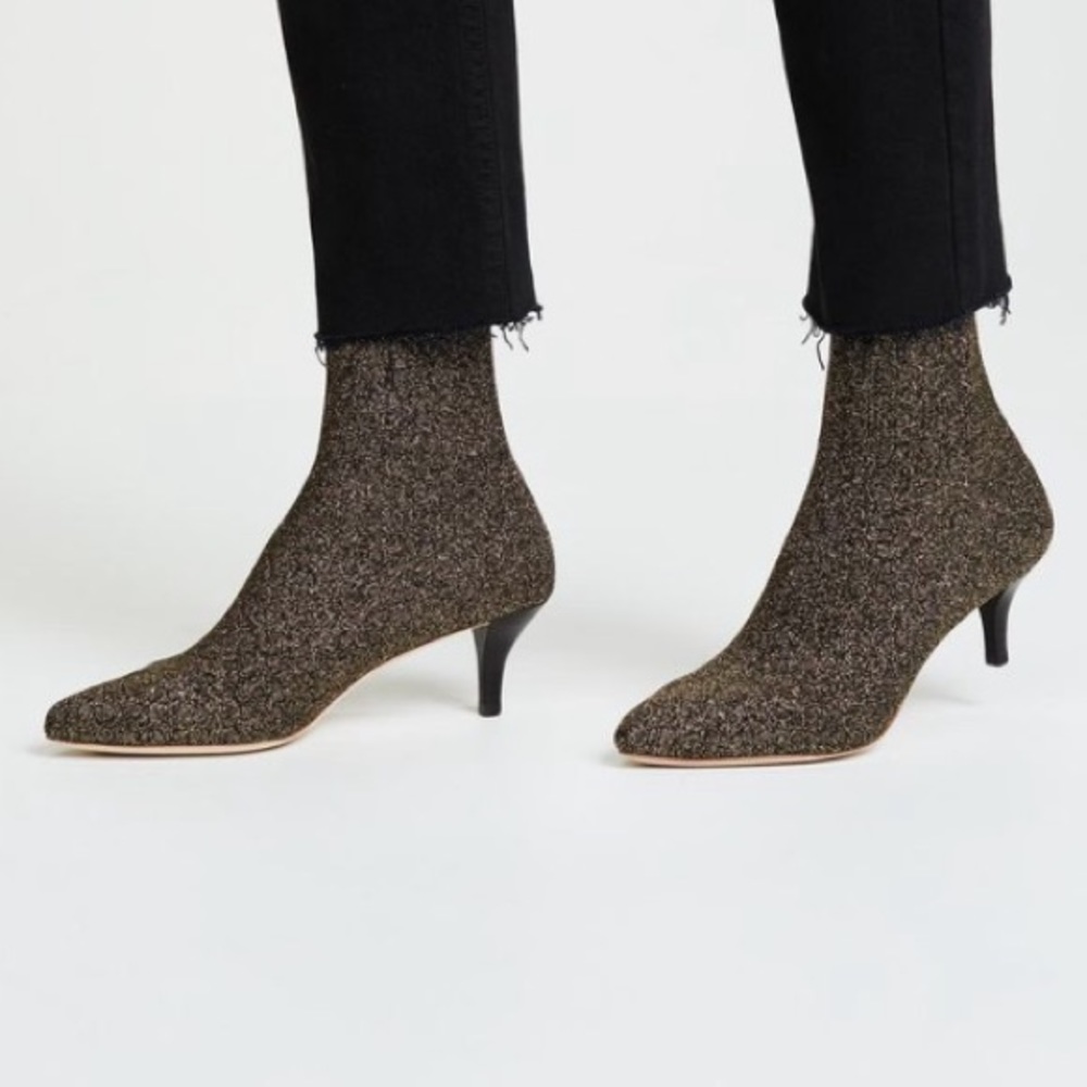 LOEFFLER RANDALL Kassidy Silver Stretch Bootie